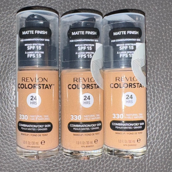 X3 REVLON Colorstay 24 Hrs MATTE Finish - 330 Natural Tan FOUNDATION MAKEUP - Picture 1 of 2